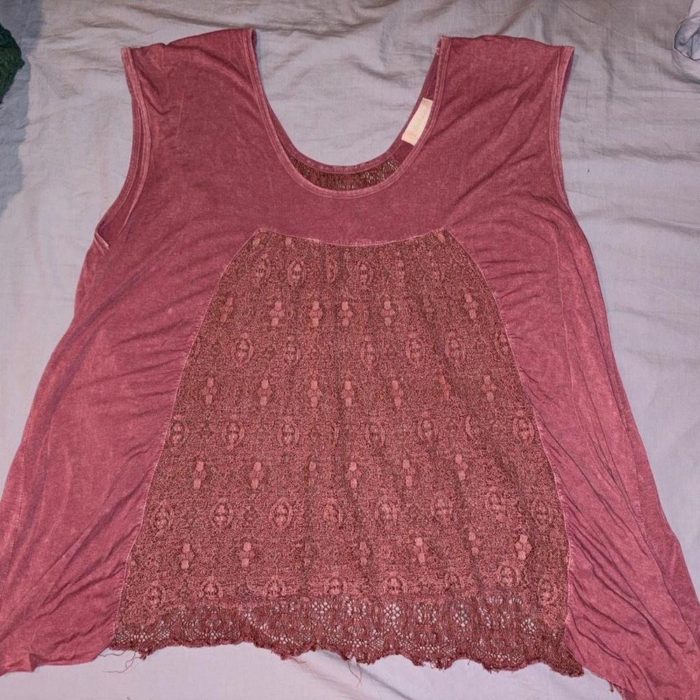 Altar'd State Mauve Lace Blouse